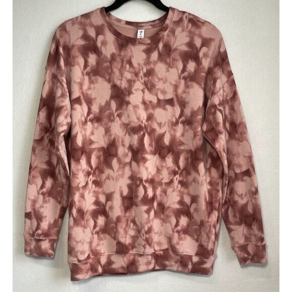 Athleta Sweater Women Medium Pink‎ Crew Neck Long Sleeve Soft Lightweight Casual